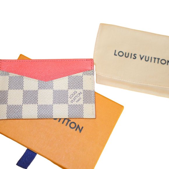 Louis Vuitton Handbags - Louis Vuitton Damier Azur Daily Card Holder Rose Ballerine